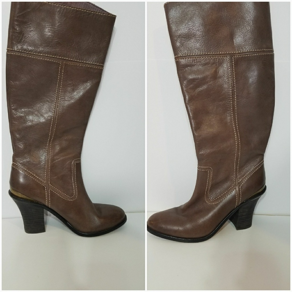 Lucky Brand Brown Leather Boots Size 8